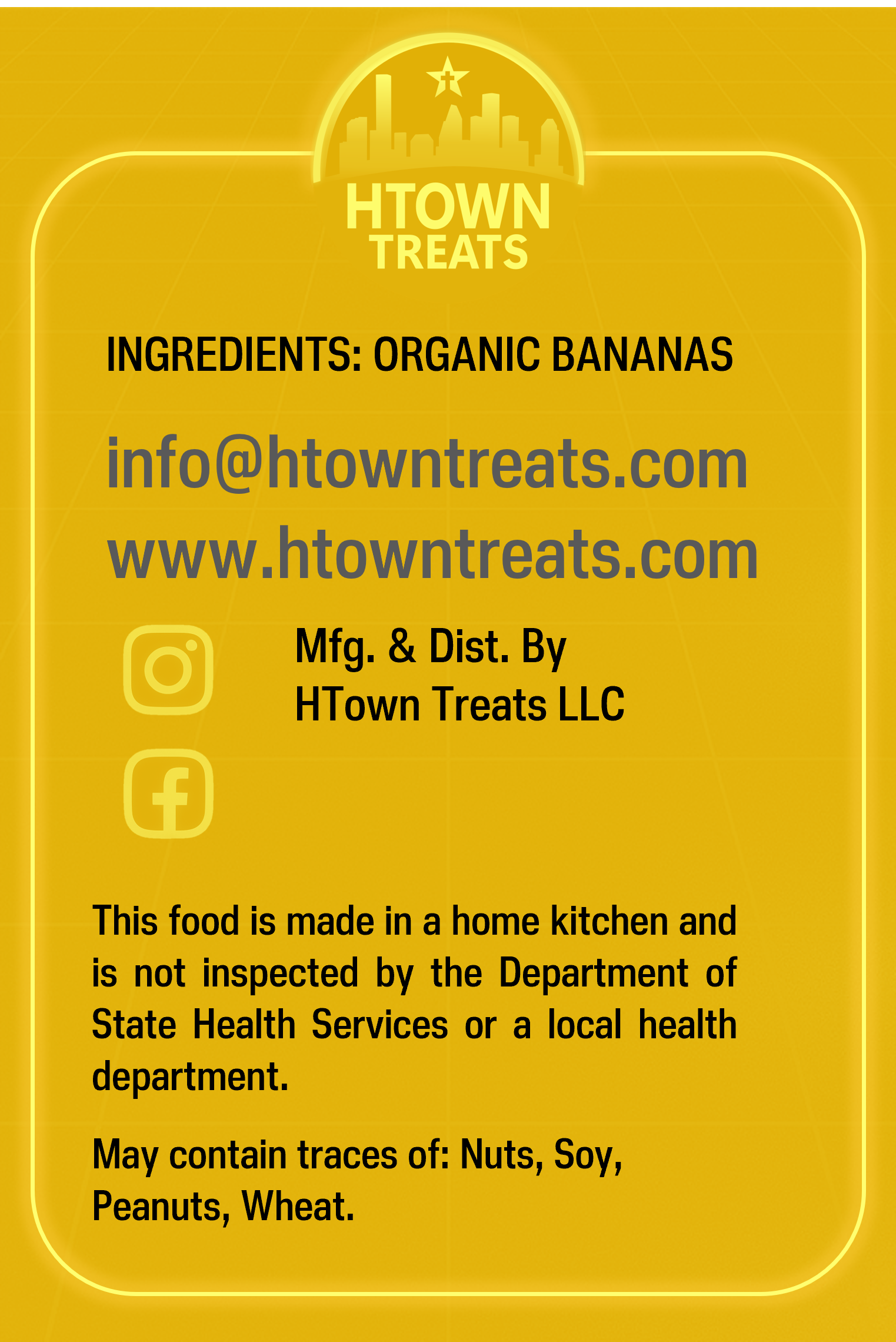 Freeze-Dried Organic Bananas