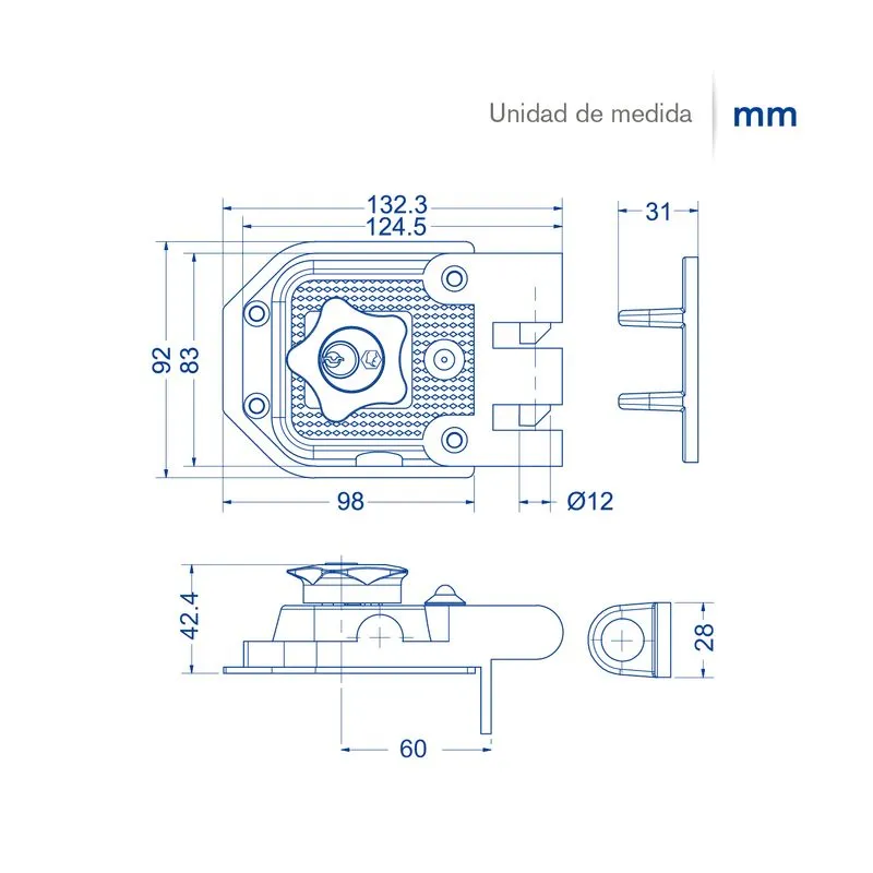 Cerradura Engrape 60MM DURALOCK