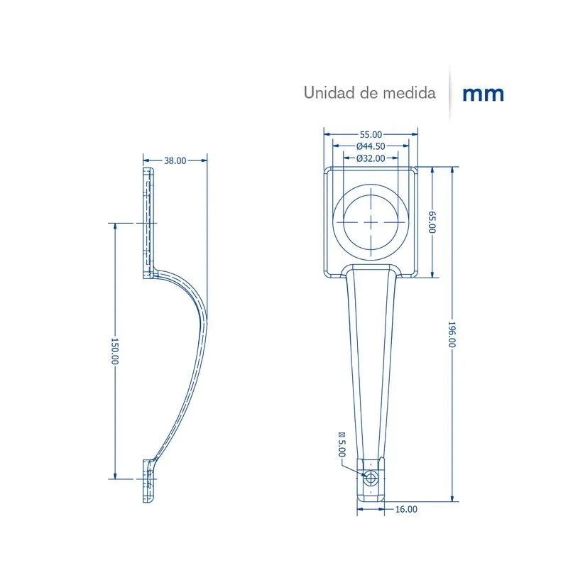 Cerradura de sobreponer de 50 mm reversible - GATO