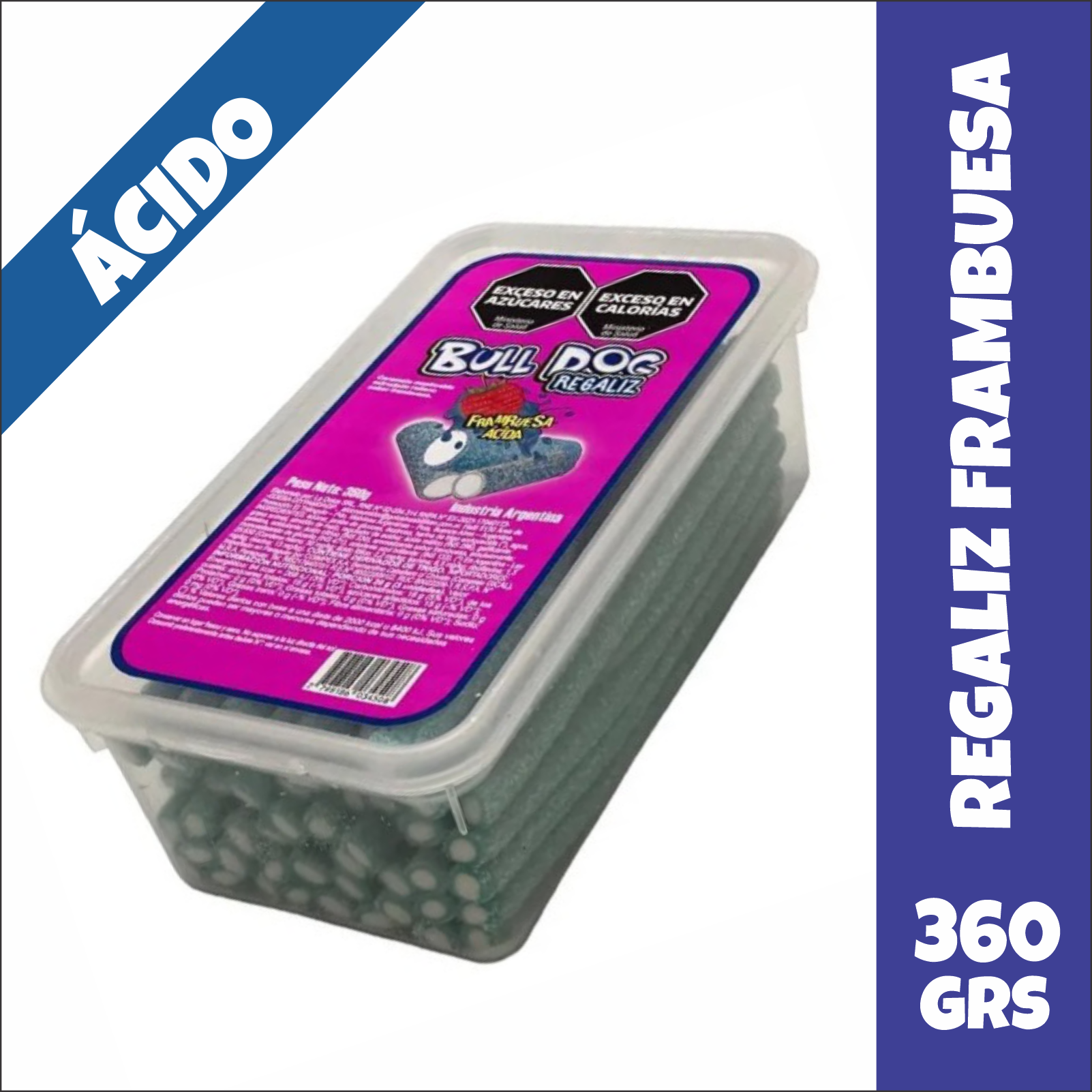 Regaliz de Frambuesa Bull Dog