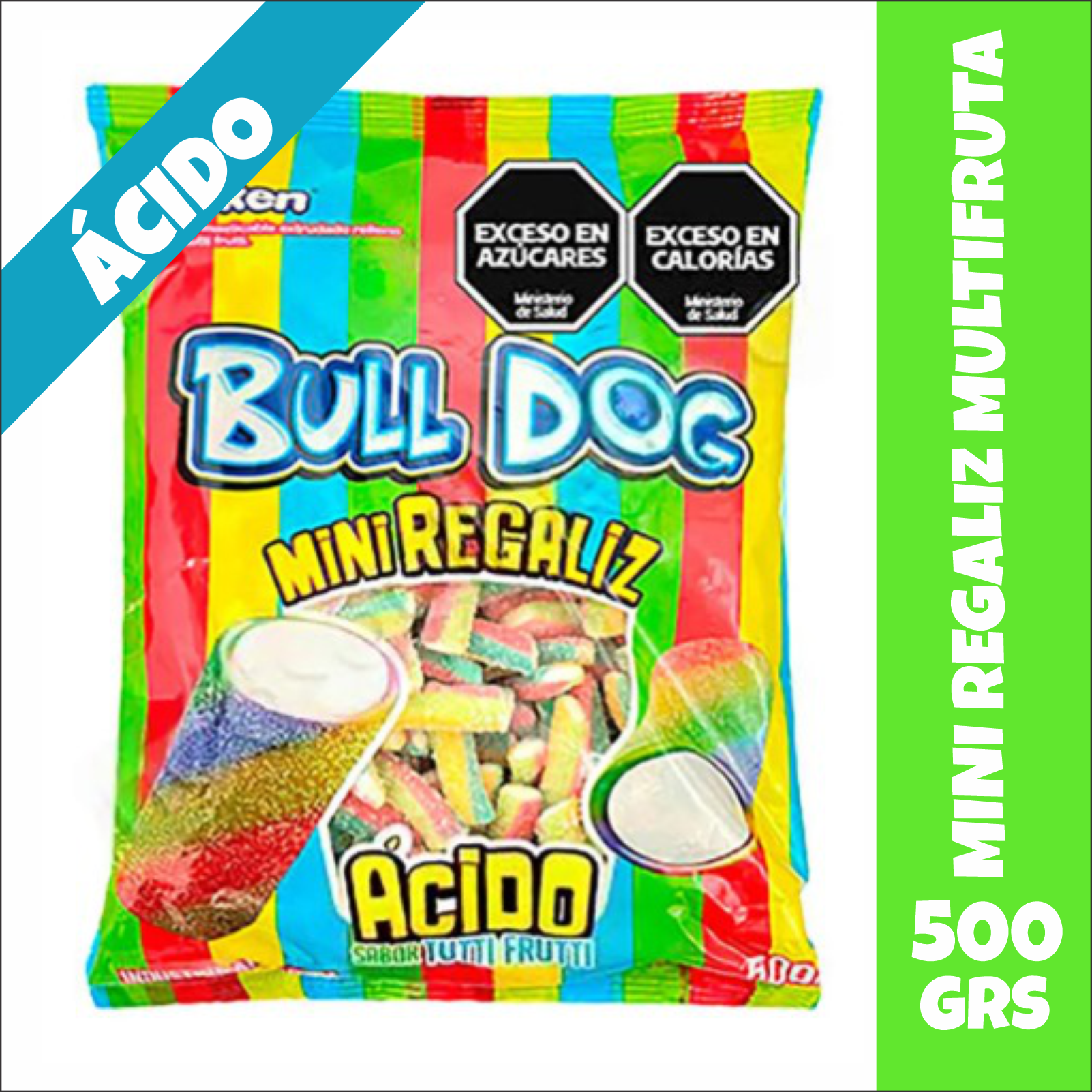 Mini Regaliz Frutal Bull Dog