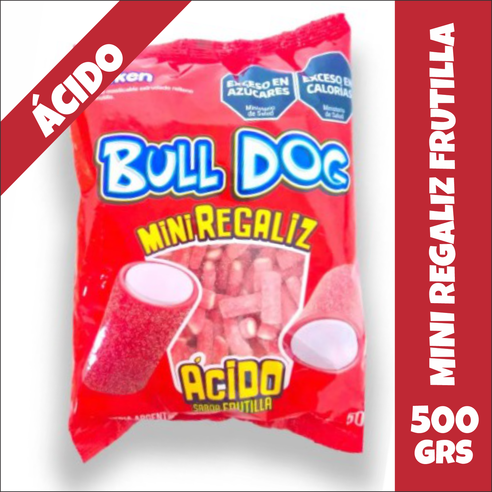 Mini Regaliz de Frutilla Bull Dog