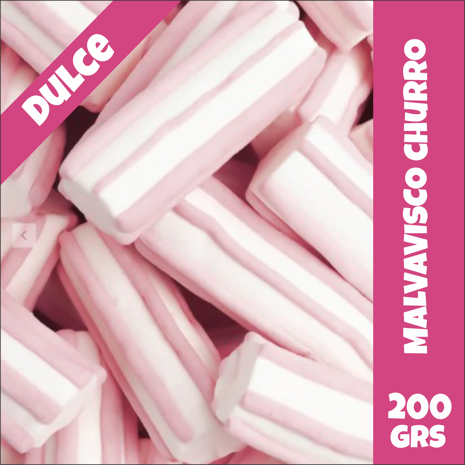 Malvaviscos Churro Rosa y Blanco Buffys
