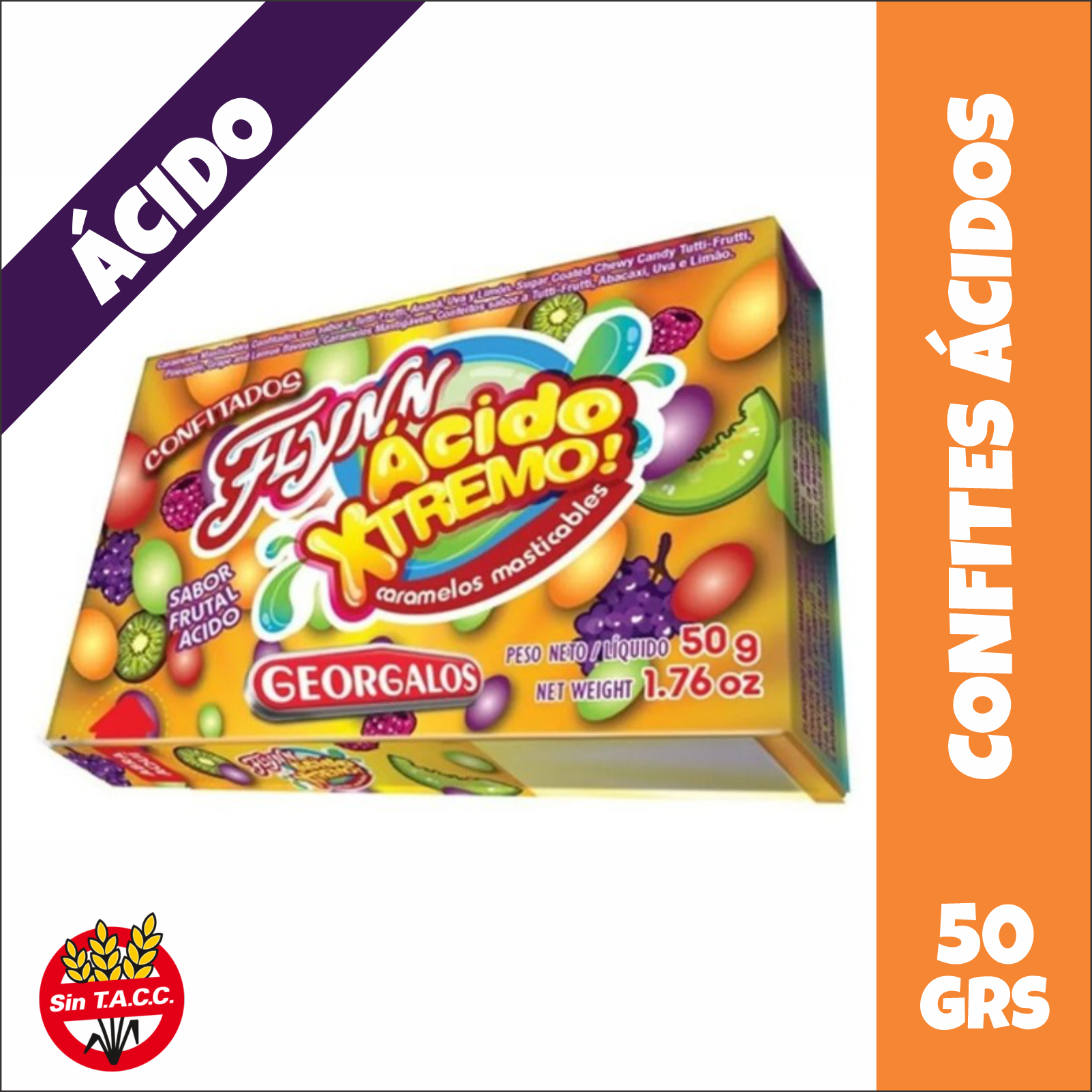 Confites Ácidos Extreme Flynn Paff 