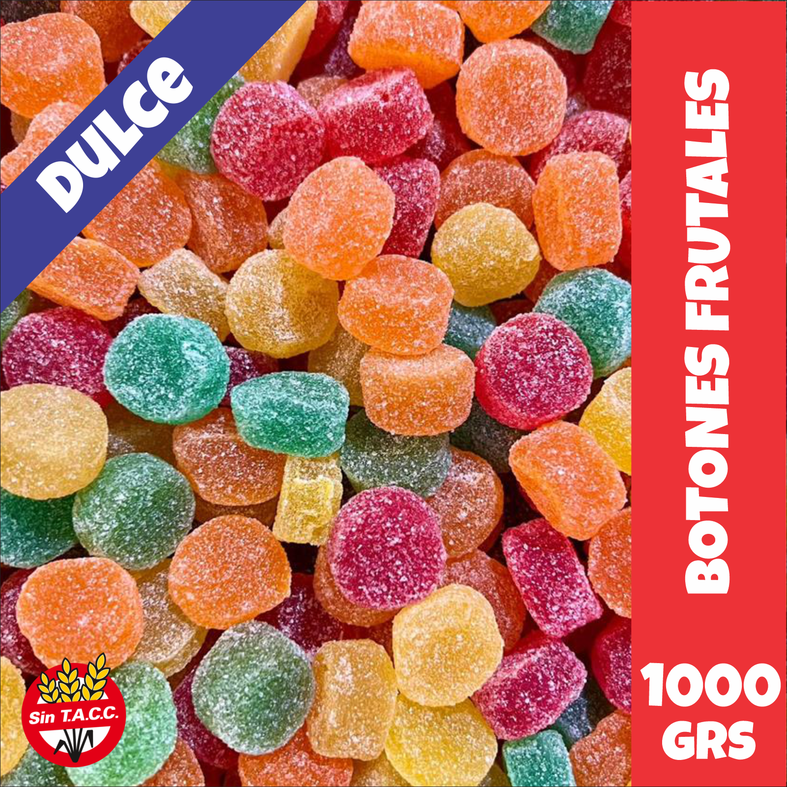 Botones Frutales Dulces Misky