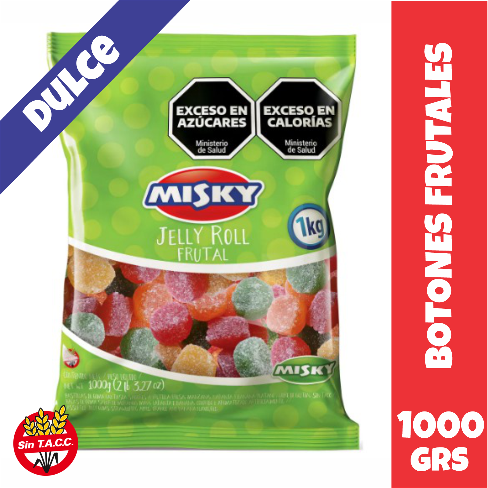 Botones Frutales Dulces Misky