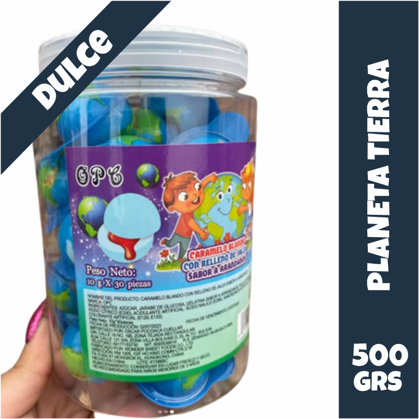 Gomita Planeta Tierra Sabor Frutal Dulce Importada
