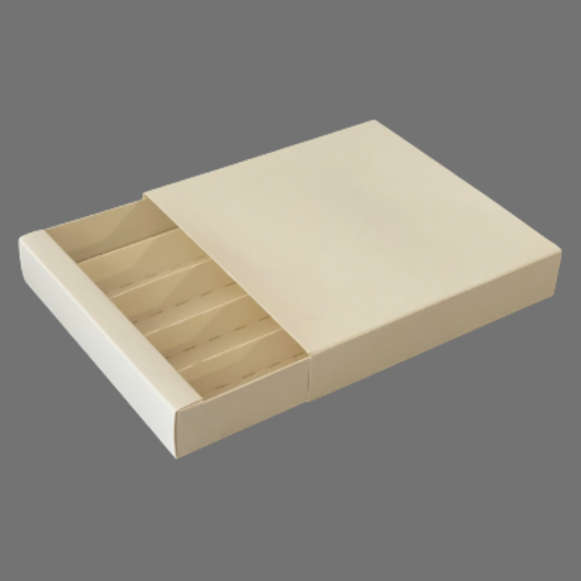 PACK X 2U / CAJONERA SIMPLE BLANCA CON DIVISIONES (17x17x3 cm)