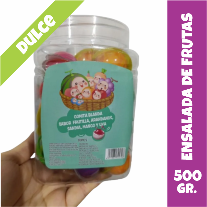 Gomitas Ensalada de Frutas Dulces Rellenas Importadas