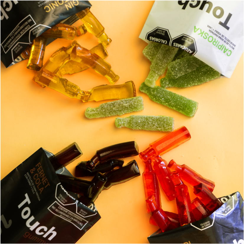 Gomitas con alcohol sabor cóctel de Ron con Frutilla - Daikiri de Frutilla