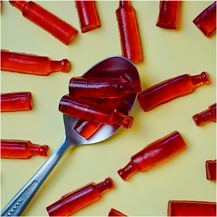 Gomitas con alcohol sabor cóctel de Ron con Frutilla - Daikiri de Frutilla