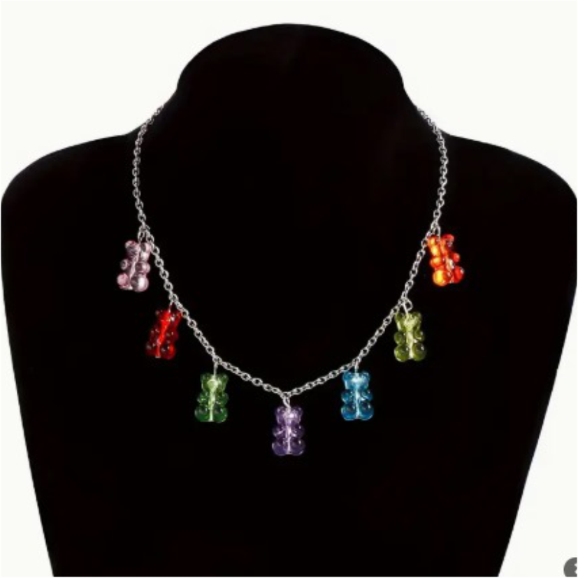 Collar Multidije de Ositos de Goma - Arcoíris