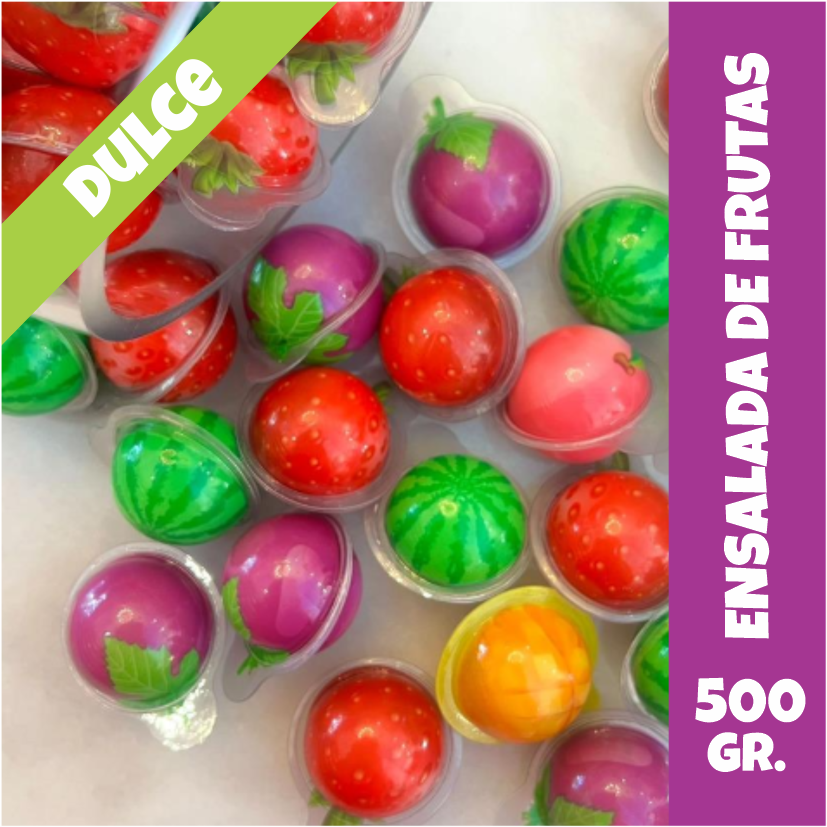 Gomitas Ensalada de Frutas Dulces Rellenas Importadas