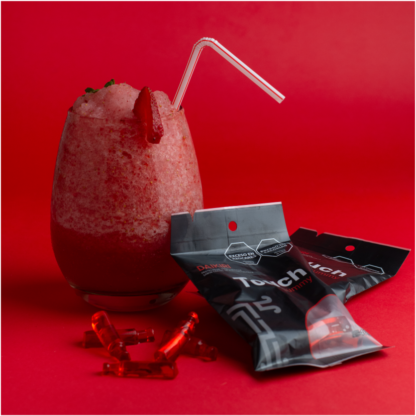 Gomitas con alcohol sabor cóctel de Ron con Frutilla - Daikiri de Frutilla