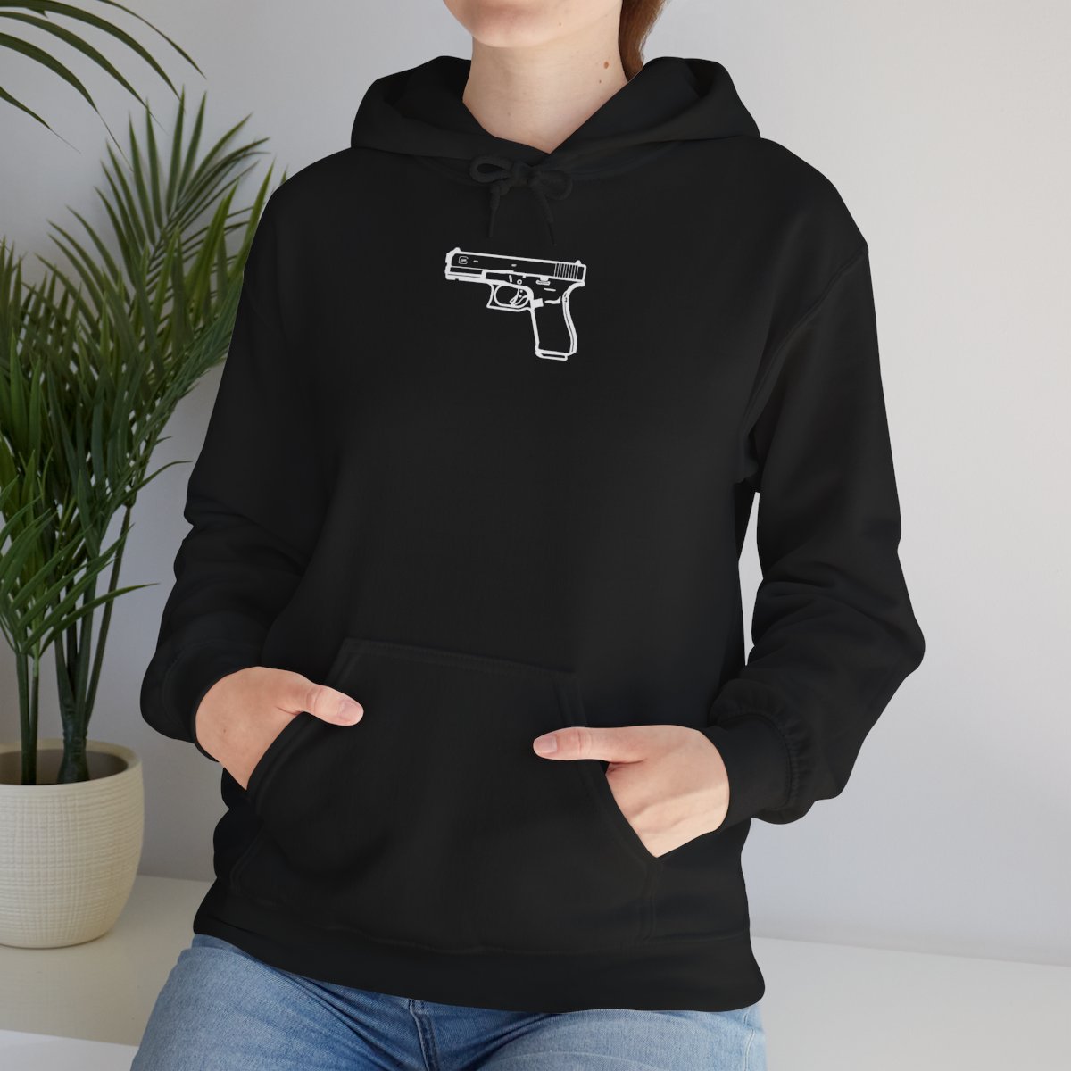 Gun Graphic Hoodie vI
