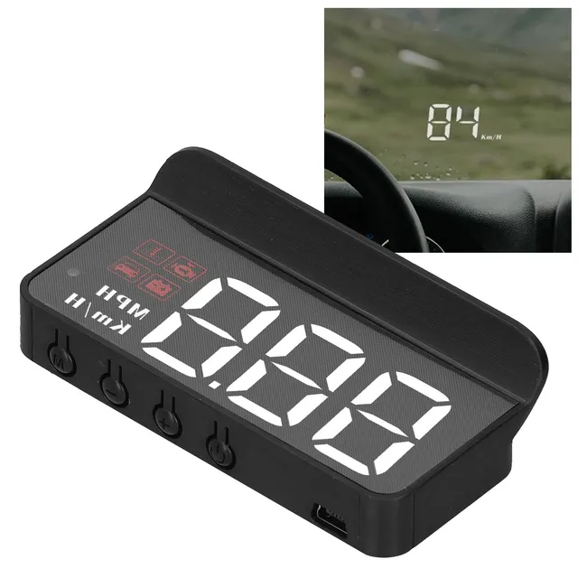 Head-Up Display Windshield Projector - Multi-Function Speedometer with Alarm & Driving Reminder