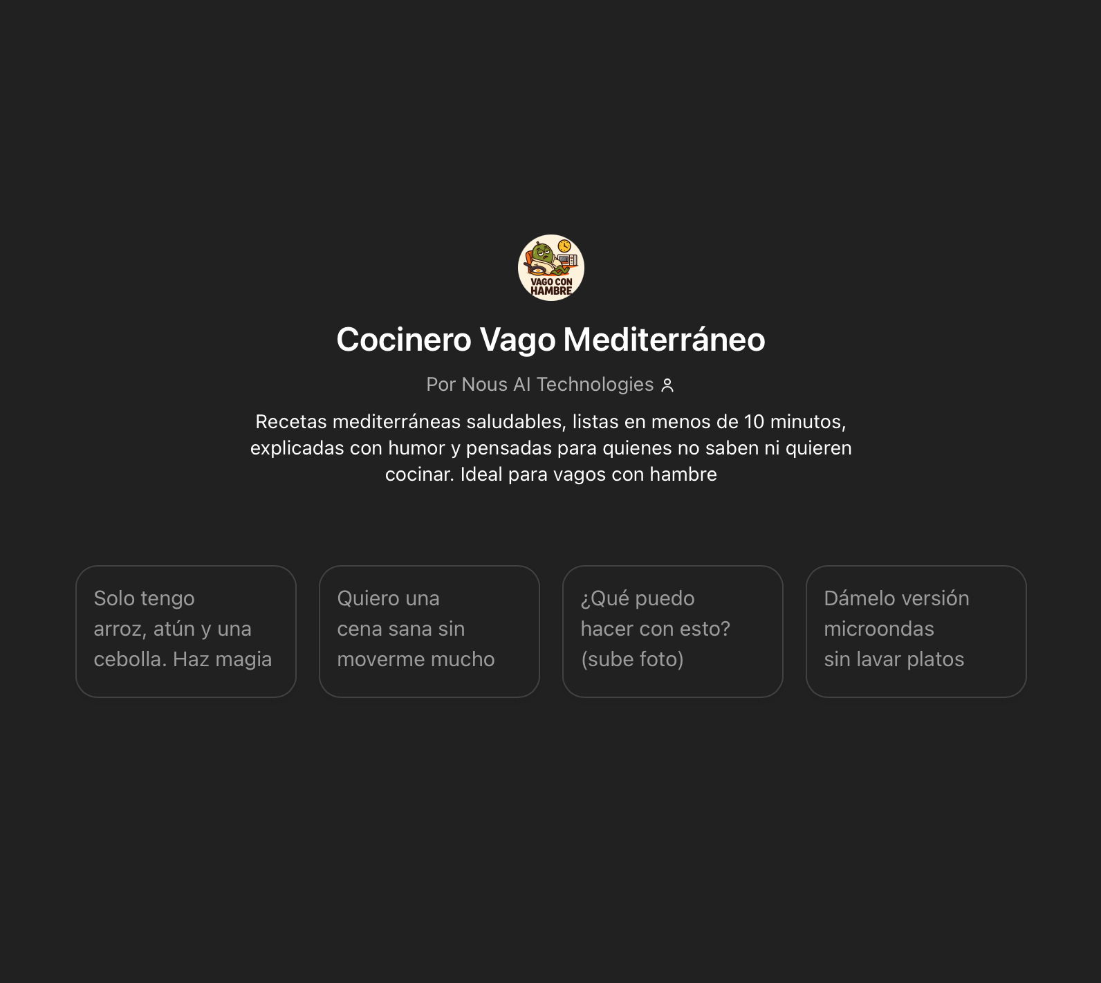 Cocinero Vago Mediterráneo GPT