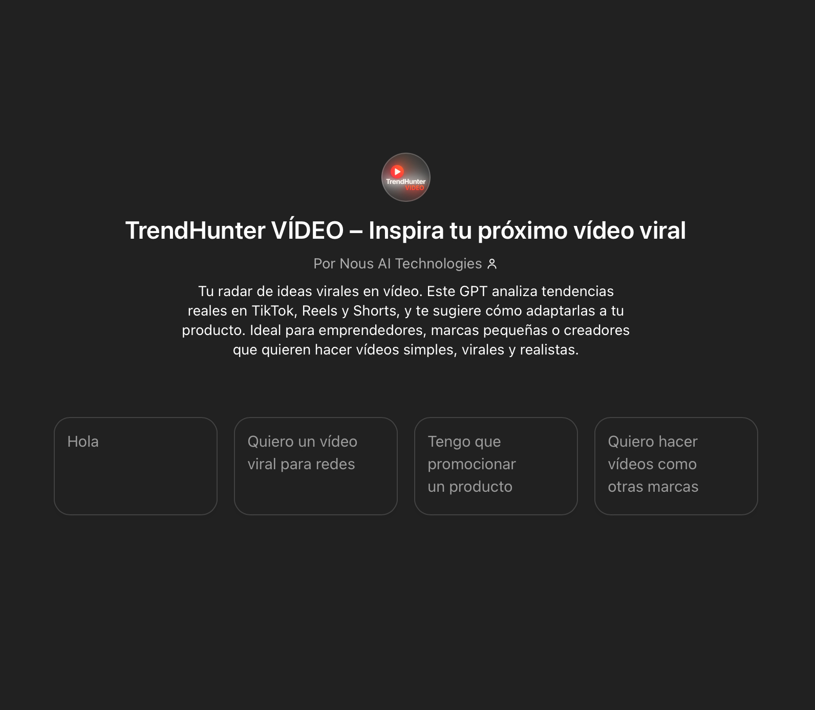 TrendHunter VÍDEO GPT