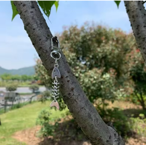 Fish Bone Keychain