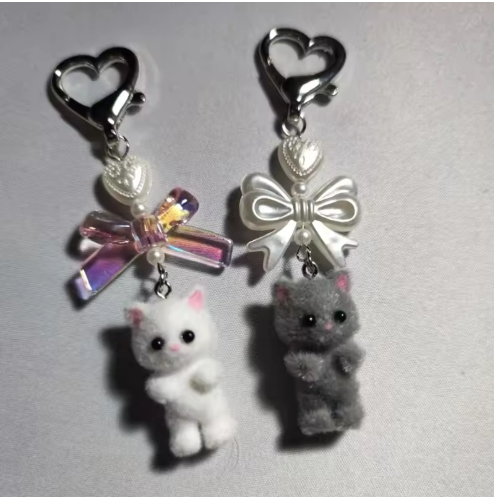 Cute Cat Keychain Set