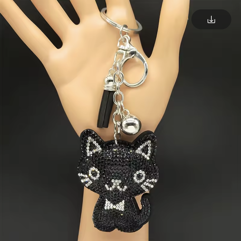 Black Cat Keychain