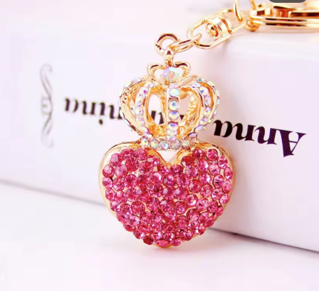 Crown Heart Keychain