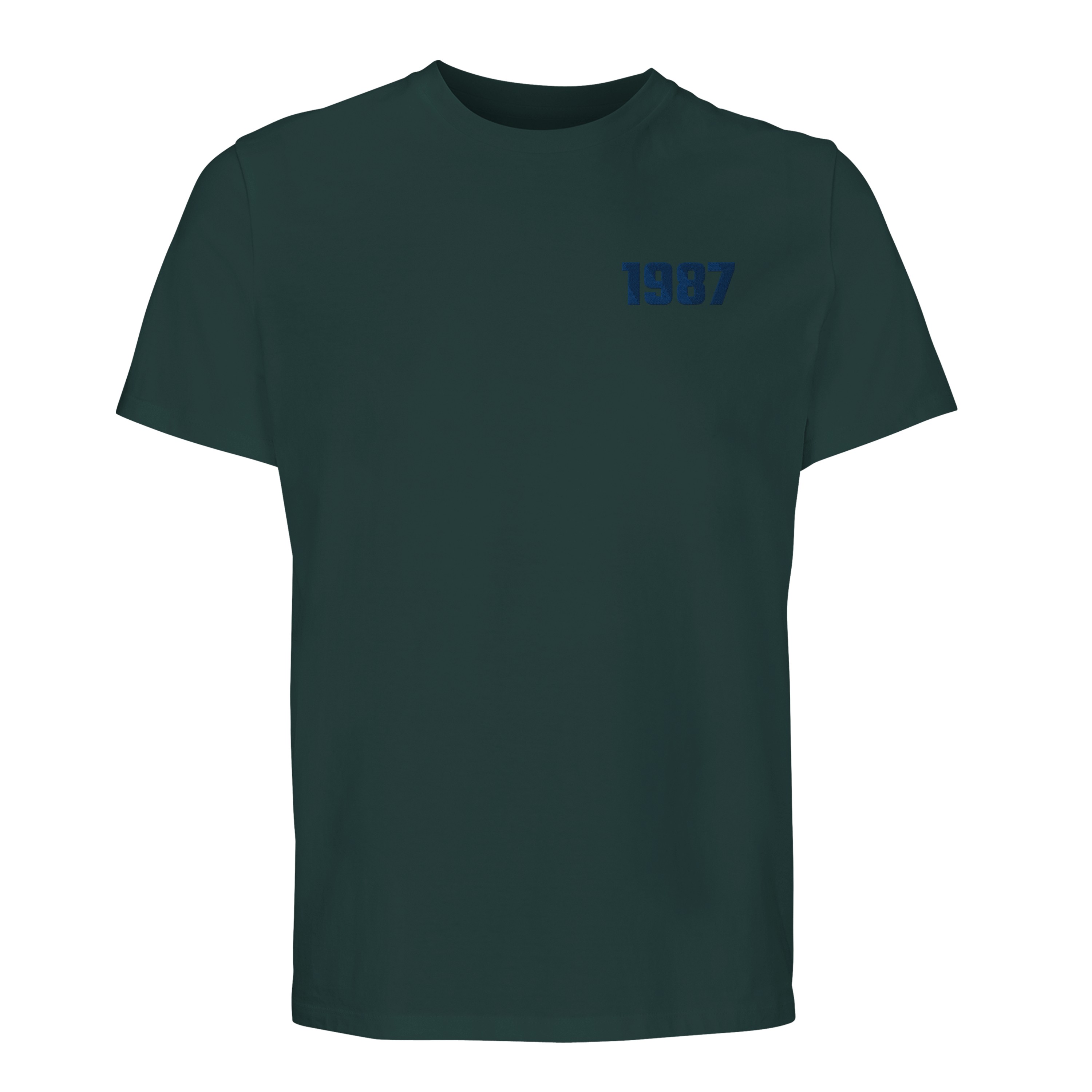 Gestalten Sie Ihr Bio-Baumwolle T-Shirt mit Ihrer Lieblingsstadt oder einer besonderen Zahl bestickt!