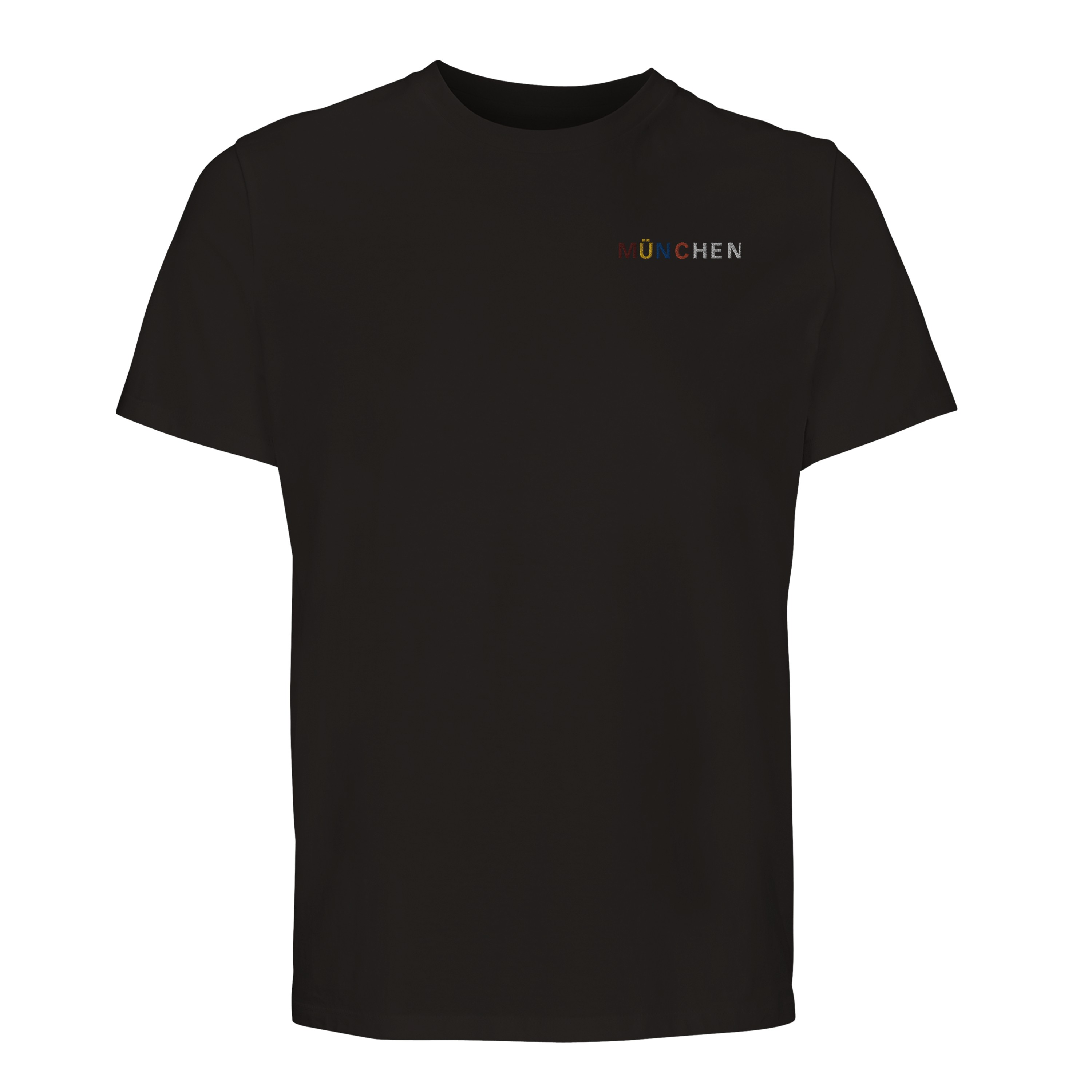 Personalisieren Sie Ihr Bio-T-Shirt: Ihre Stadt in lebendigen Farben bestickt!