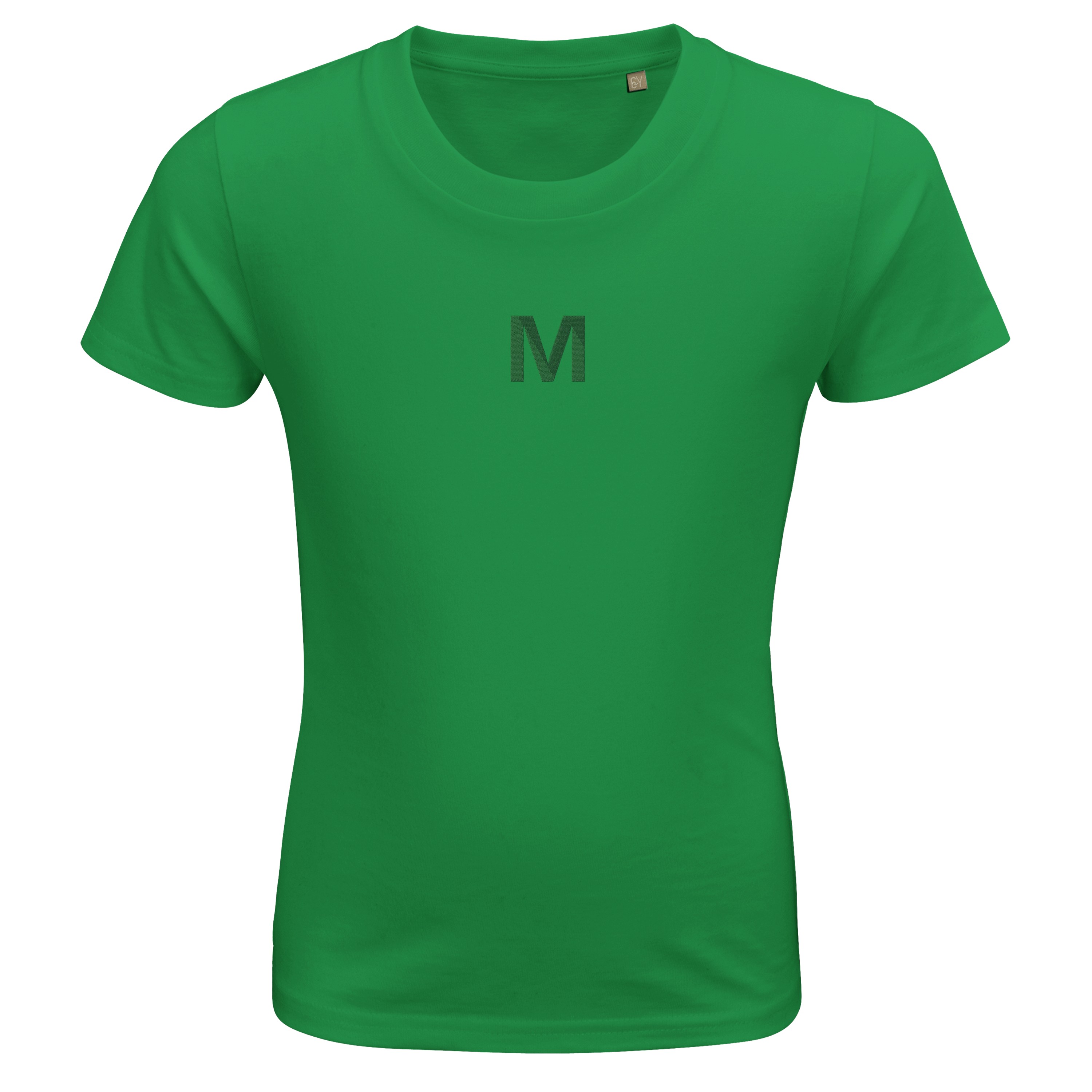Gestalten Sie Ihr Bio-Baumwolle Kinder T-Shirt mit Initialen Ihrer Lieblingsstadt bestickt!