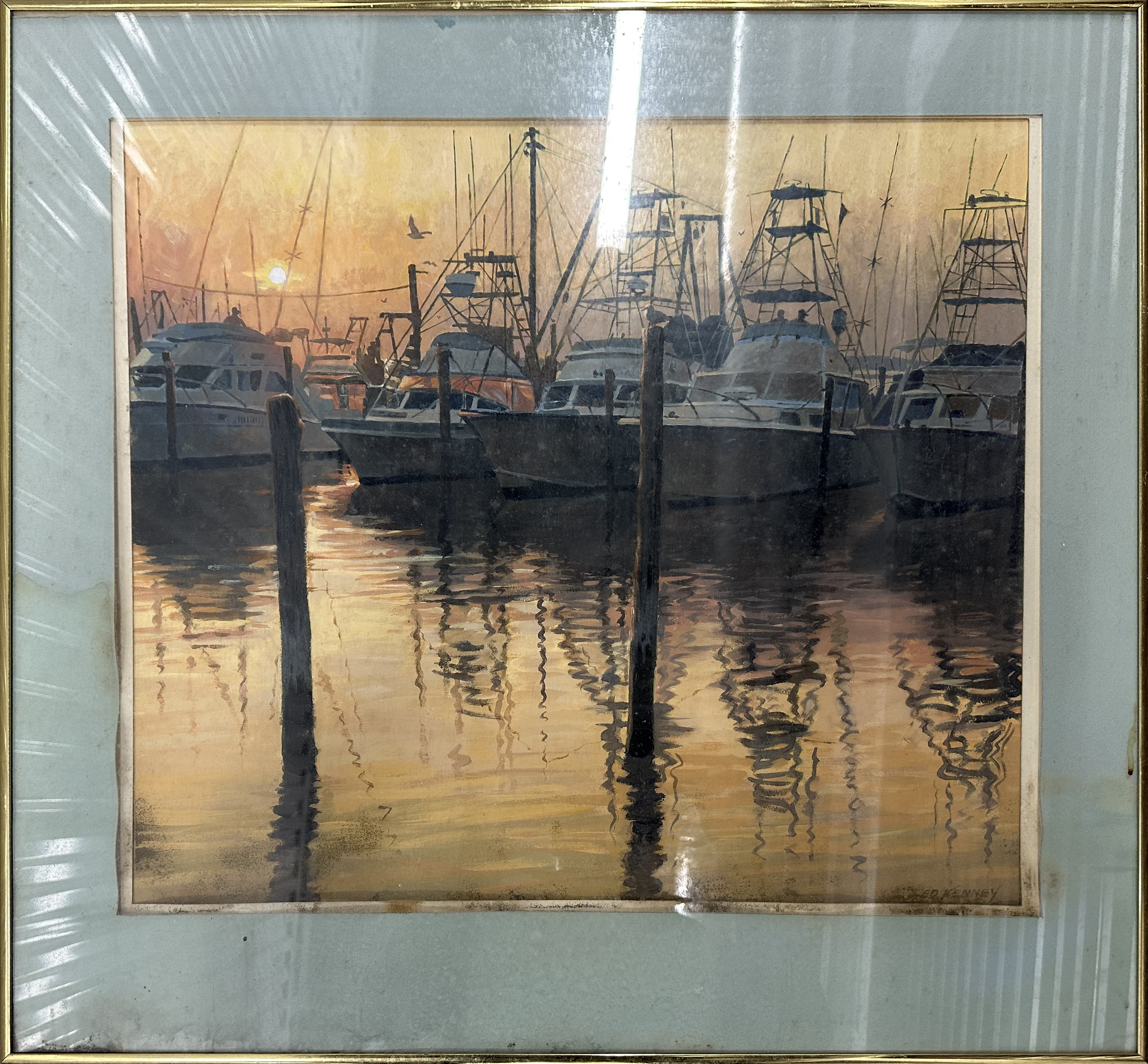 Marina Sunset Painting