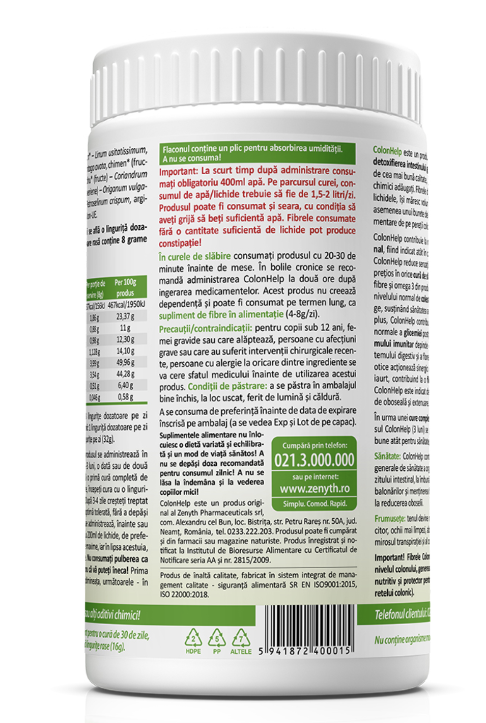 ColonHelp 480g | ZENYTH