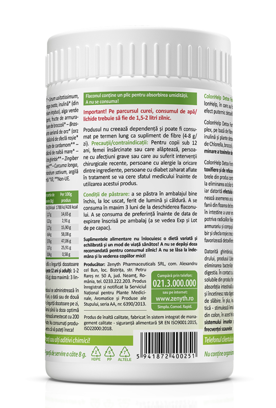 ColonHelp Detox Forte 240g | ZENYTH