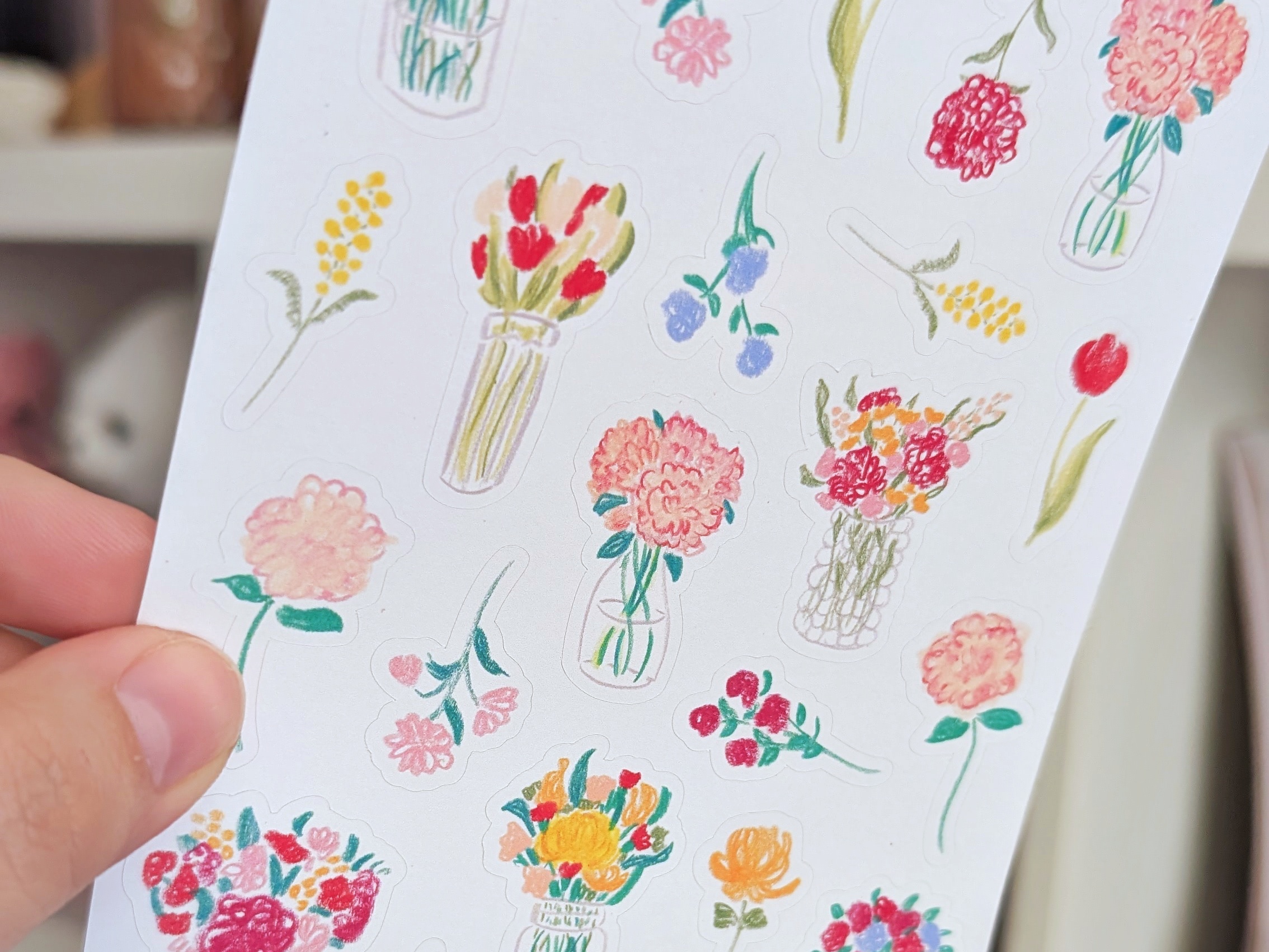 Feuille de stickers - Bouquets
