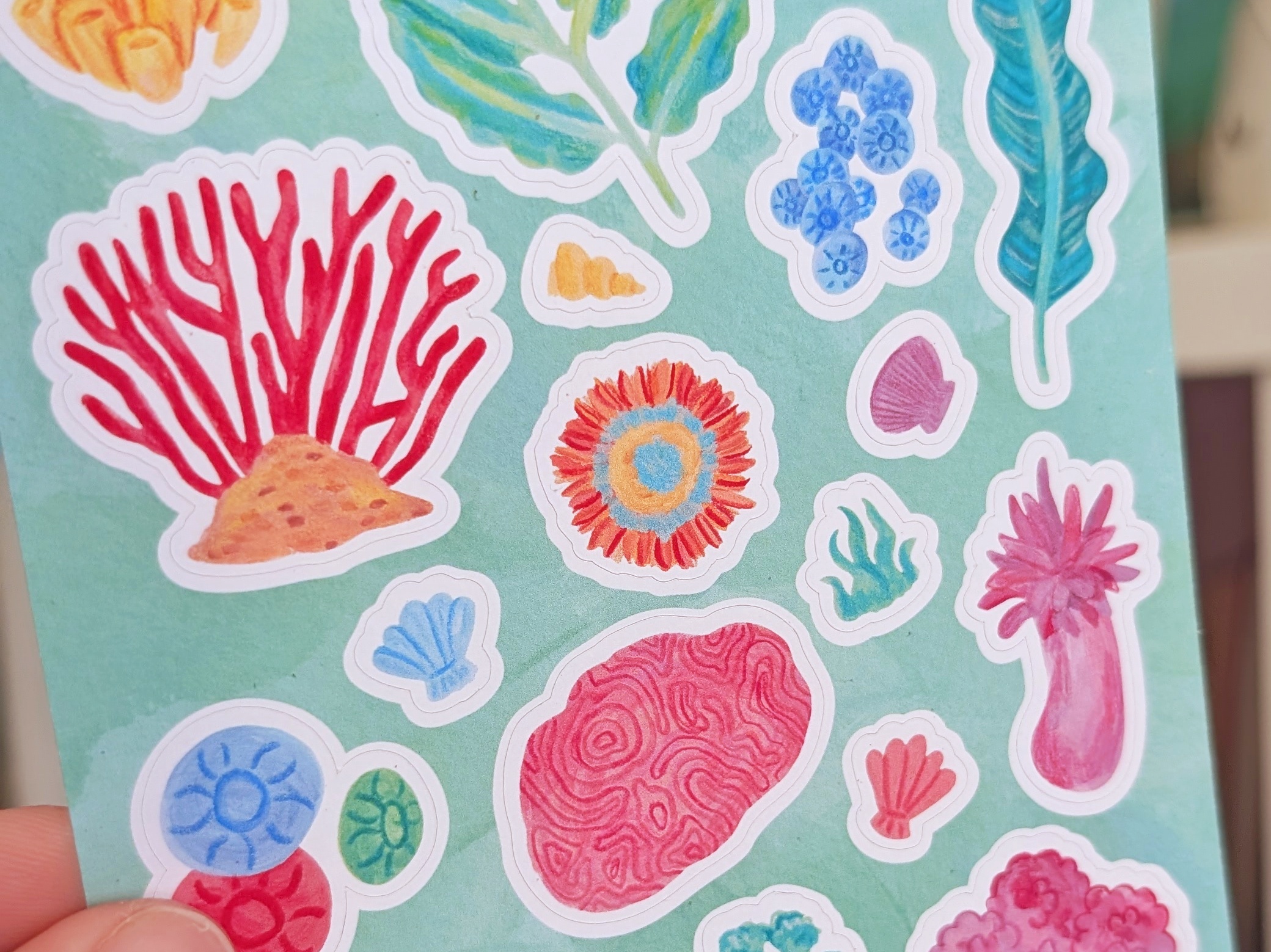 Feuille de stickers - Coraux