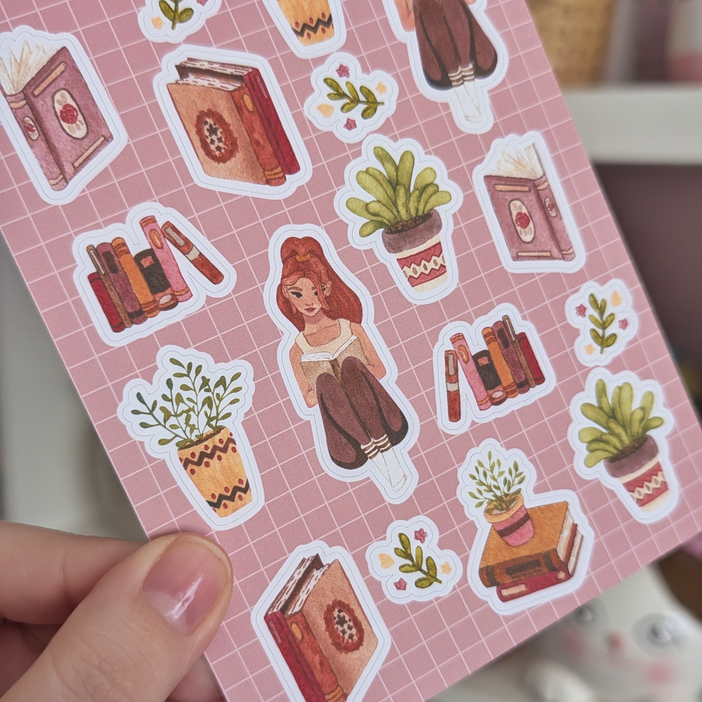 Feuille de stickers - Bibliophile