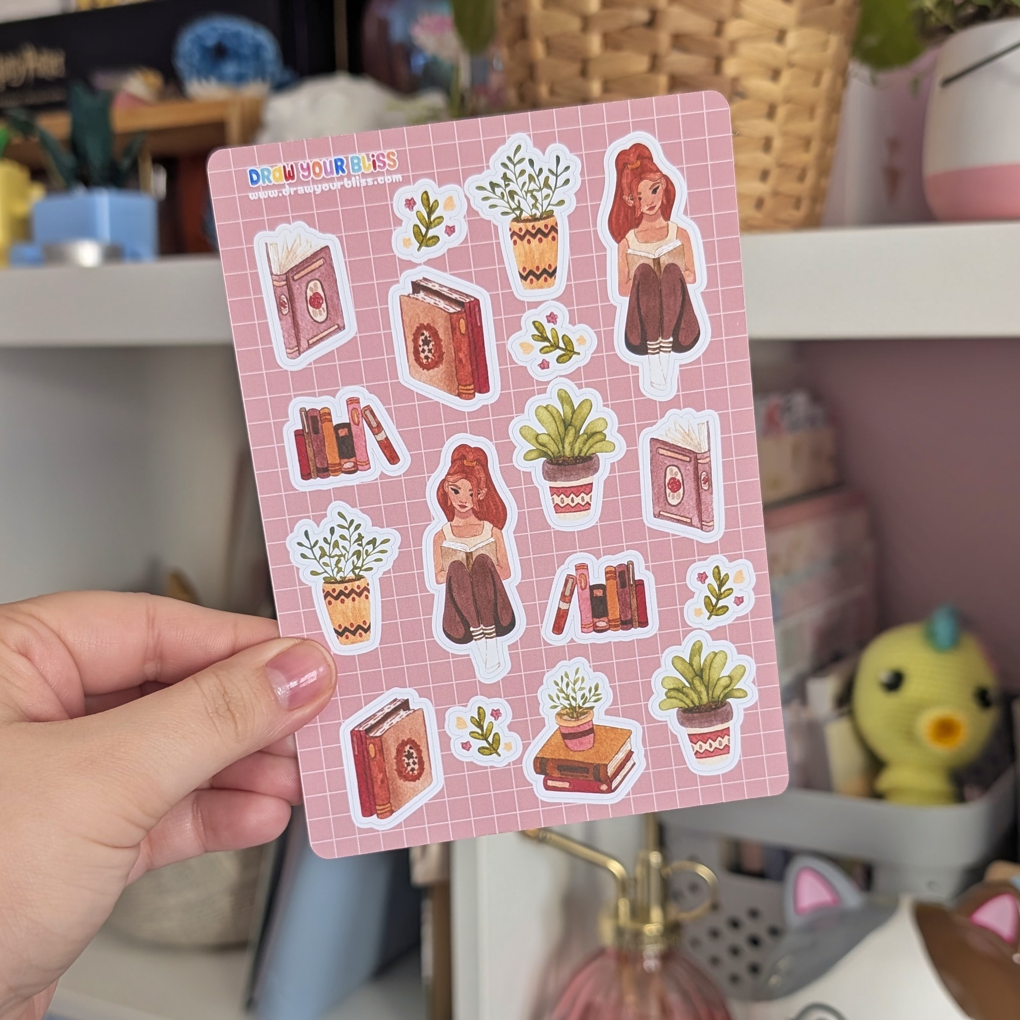 Feuille de stickers - Bibliophile