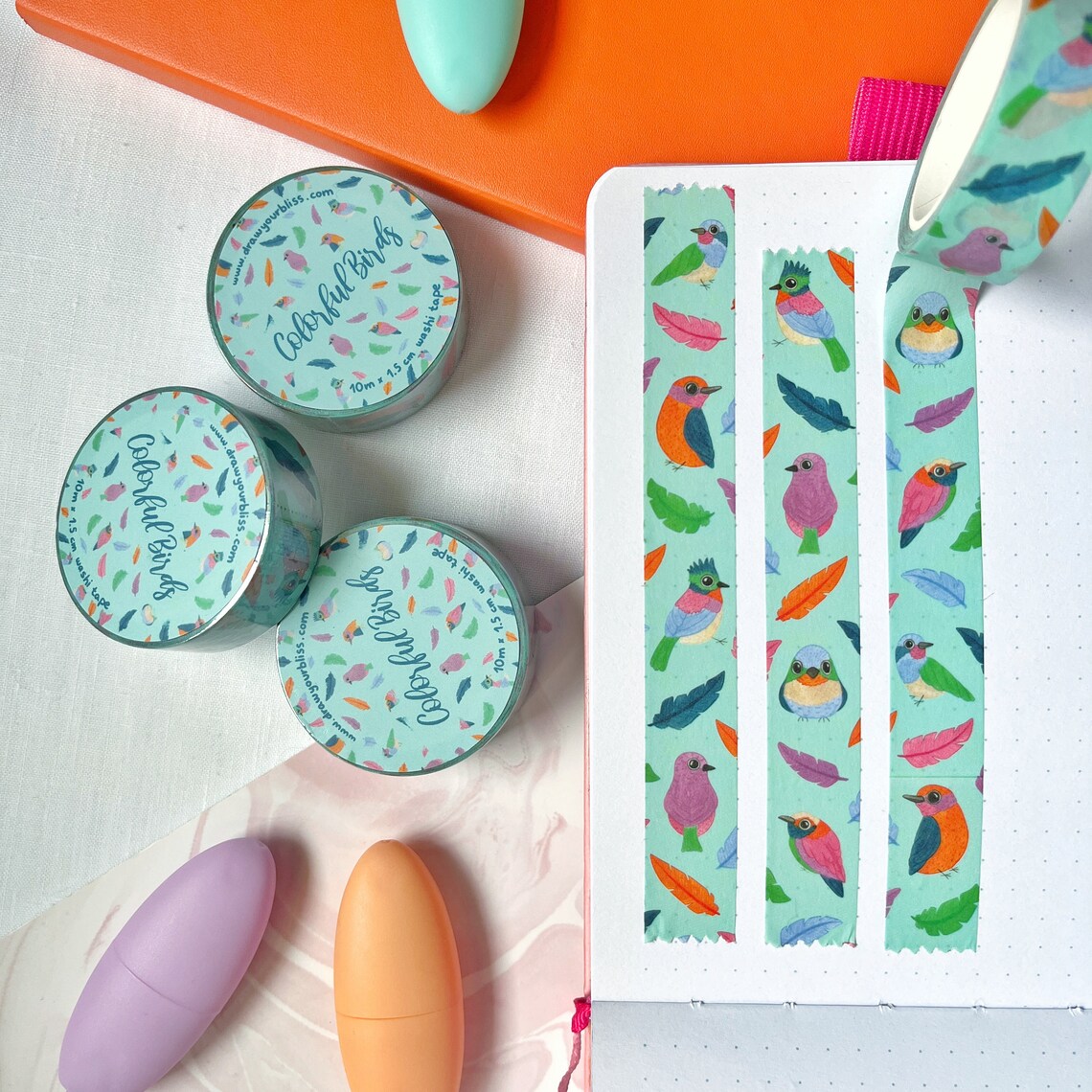 Washitape - Colorful Birds