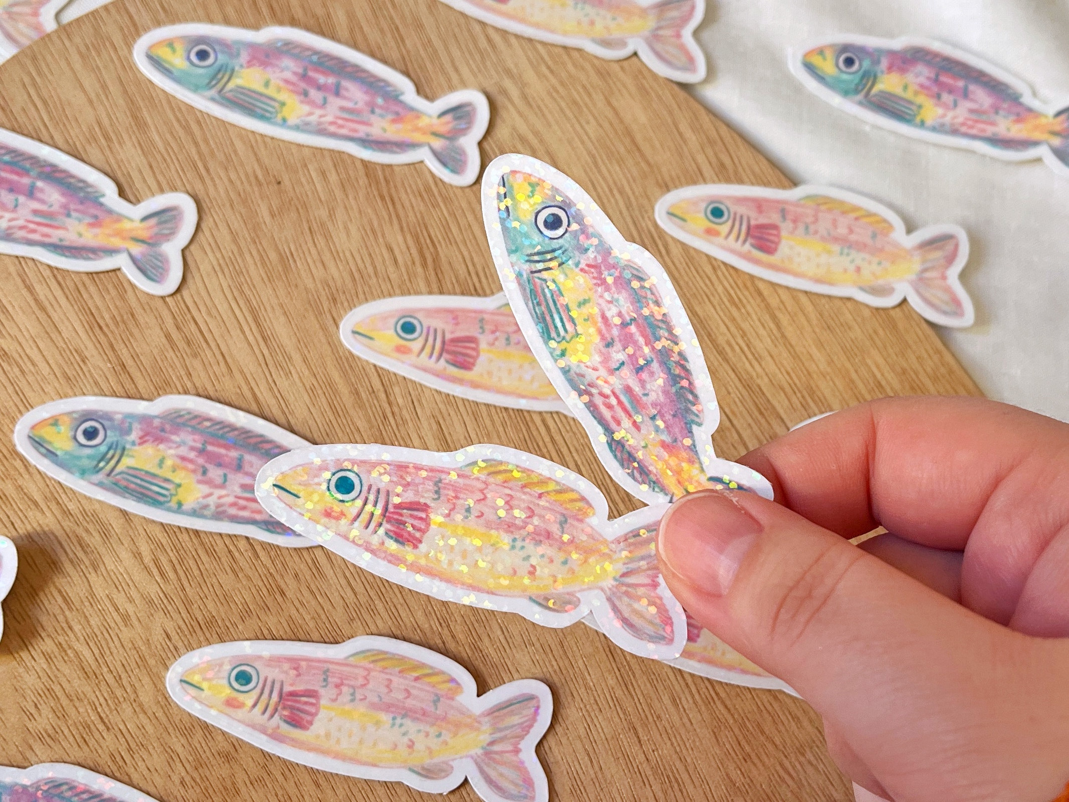 Pack de Stickers - Poissons pastels