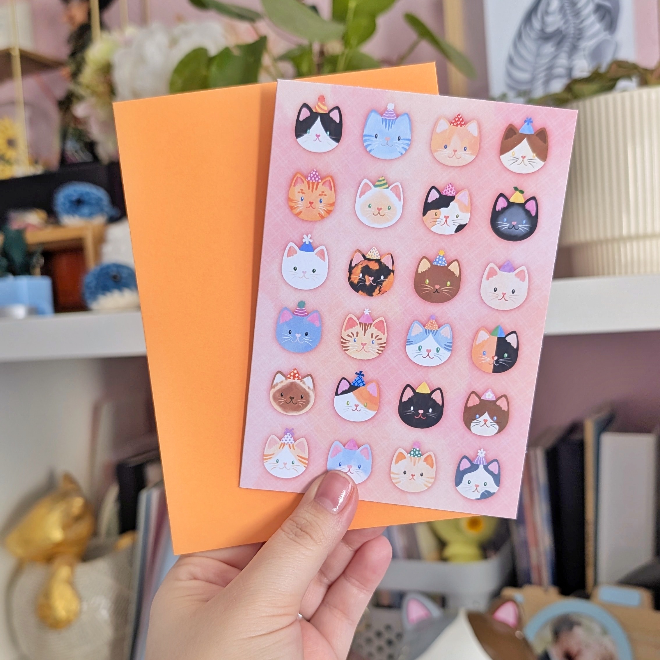 Carte de vœux - Joyeux chat-nniversaire