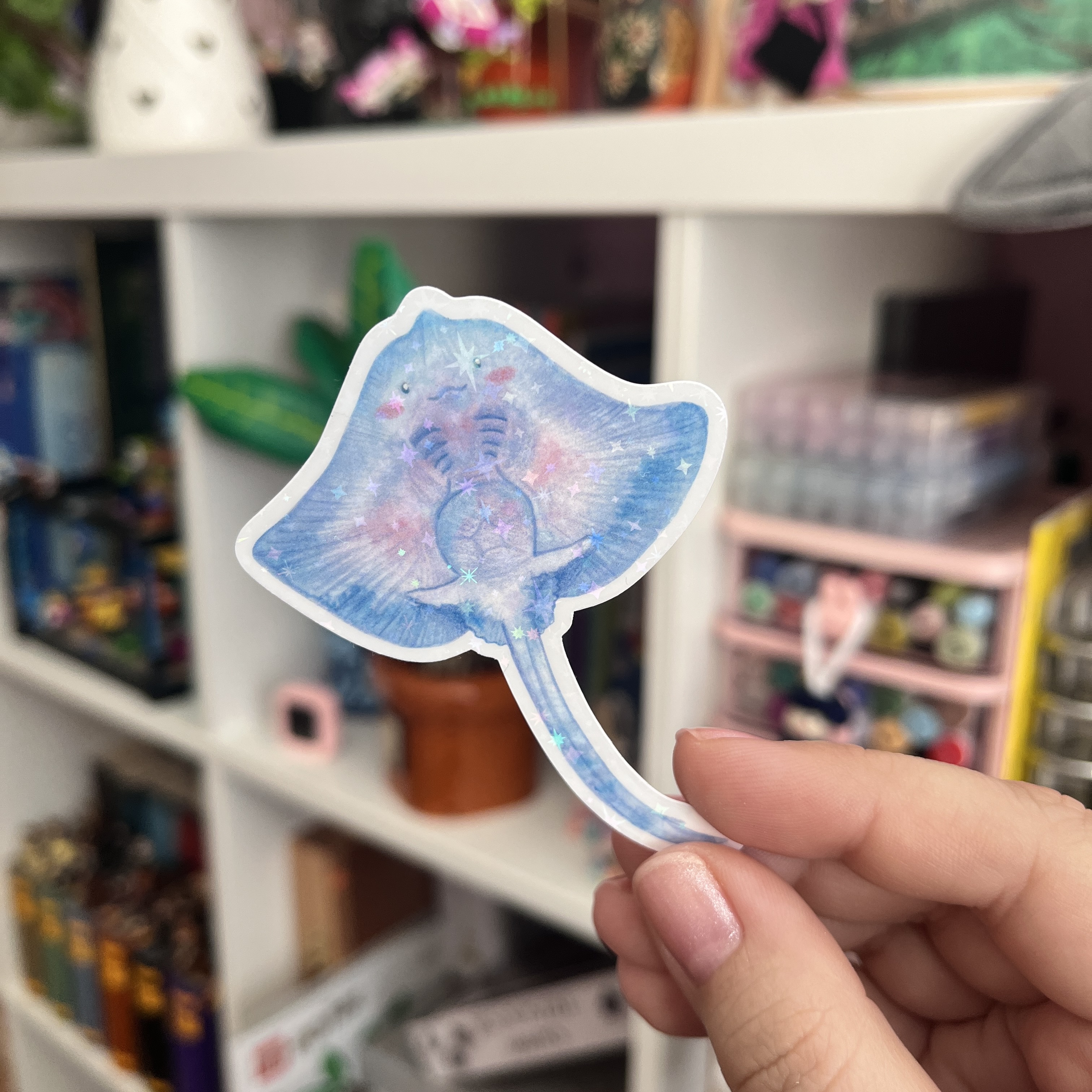 Sticker vinyle - Raie mignonne