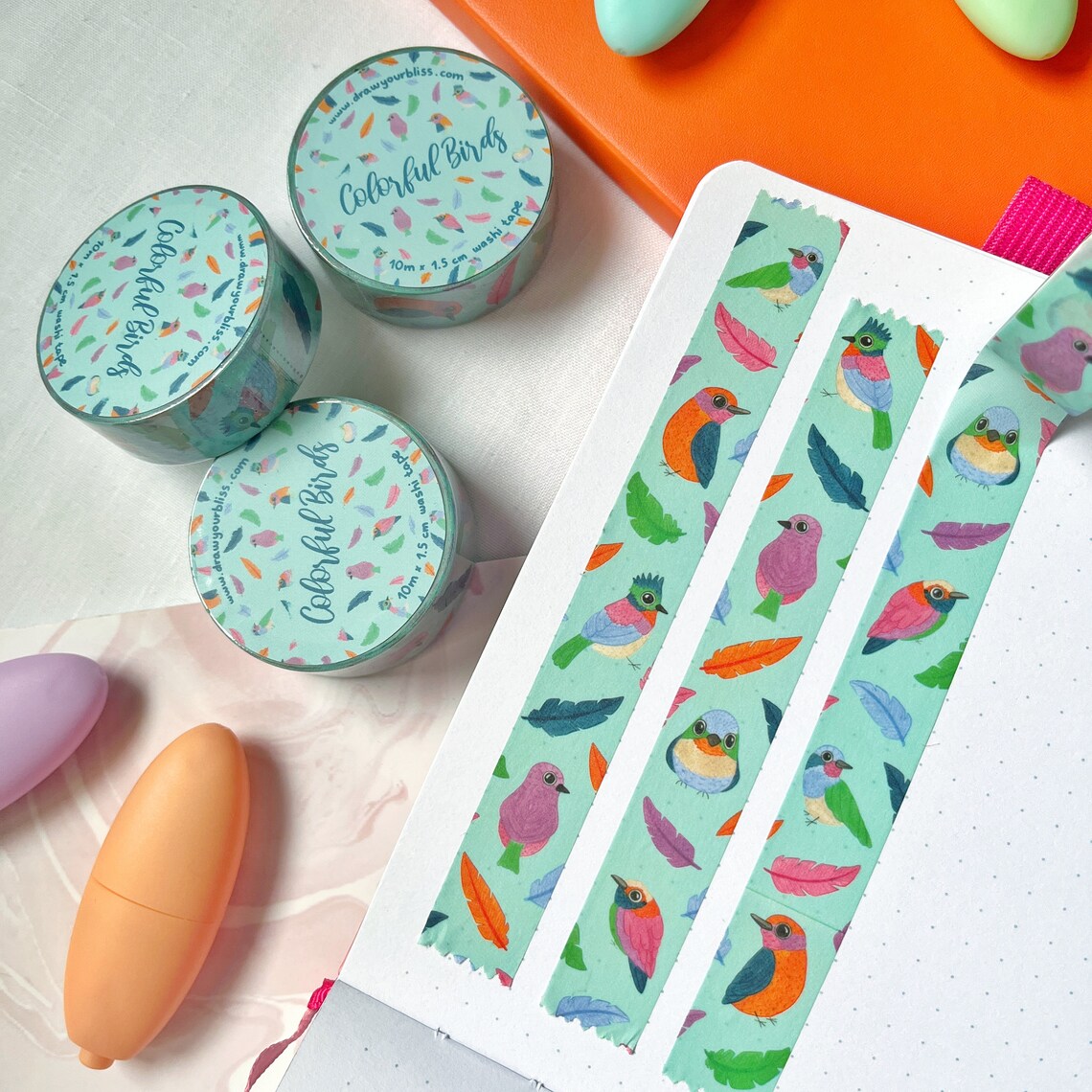 Washitape - Colorful Birds