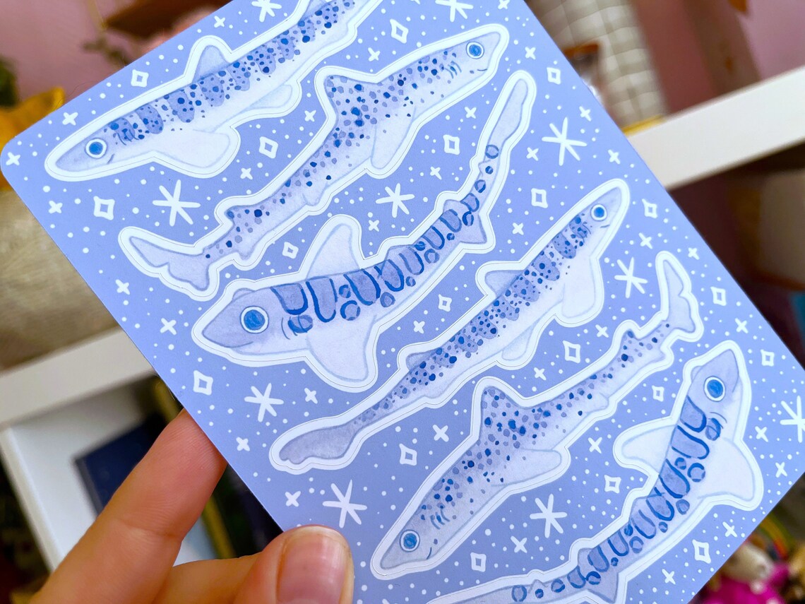 Feuille de stickers - Requins-zèbres
