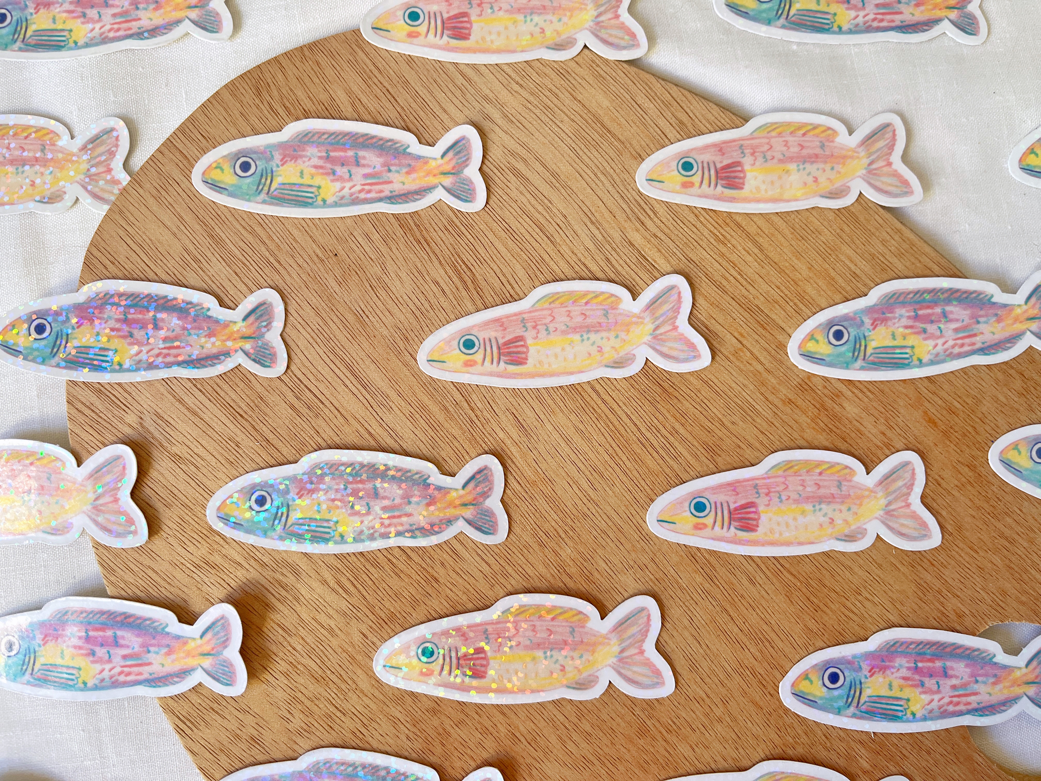 Pack de Stickers - Poissons pastels