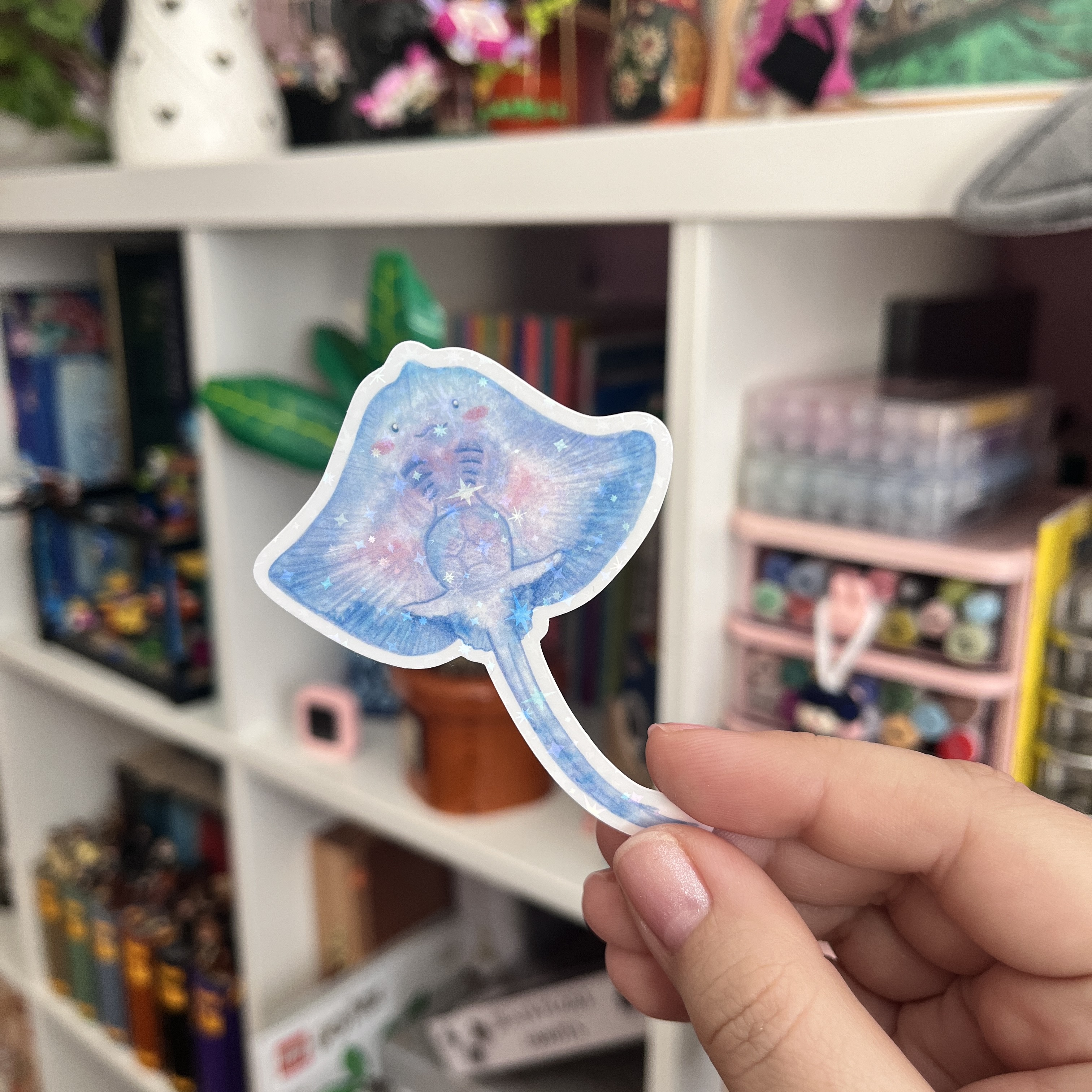 Sticker vinyle - Raie mignonne