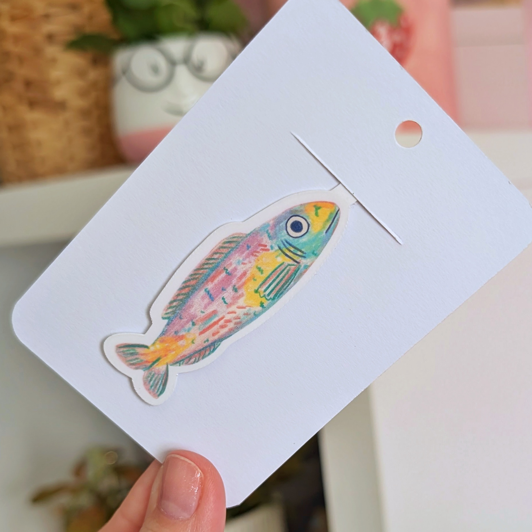 Marque-pages - Poisson violet