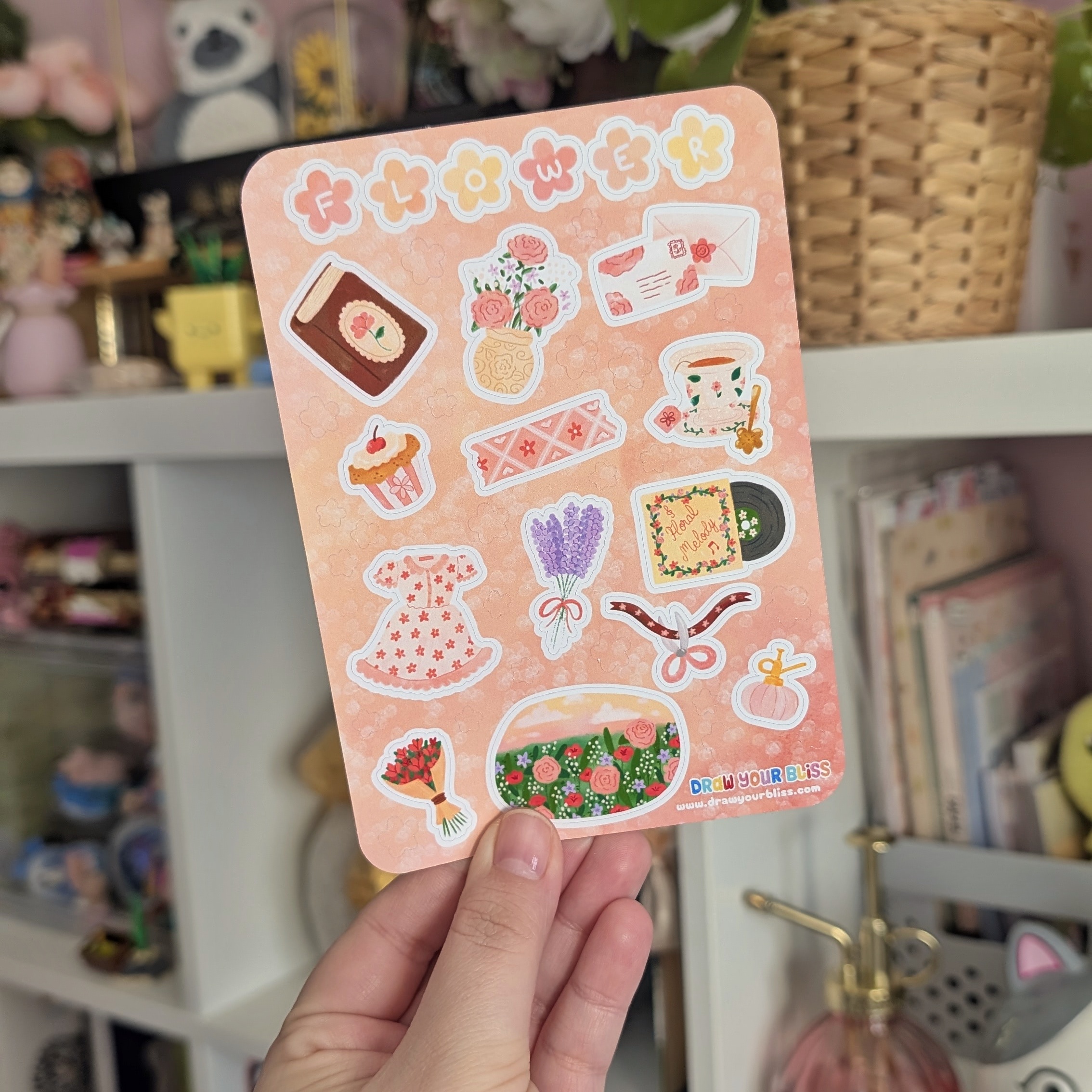 Feuille de stickers - F.L.O.W.E.R