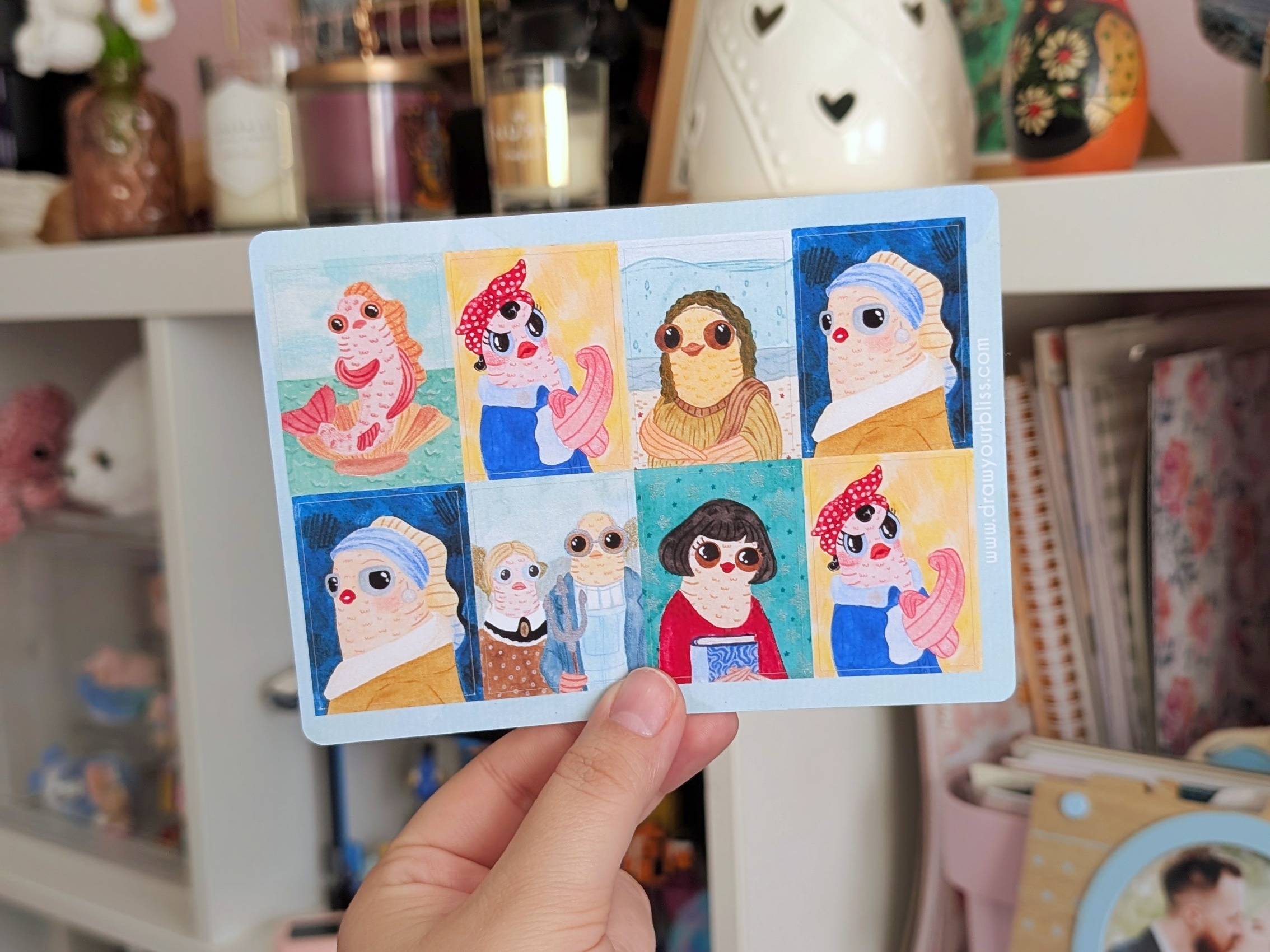 Feuille de stickers - Œuvres poissonneuses