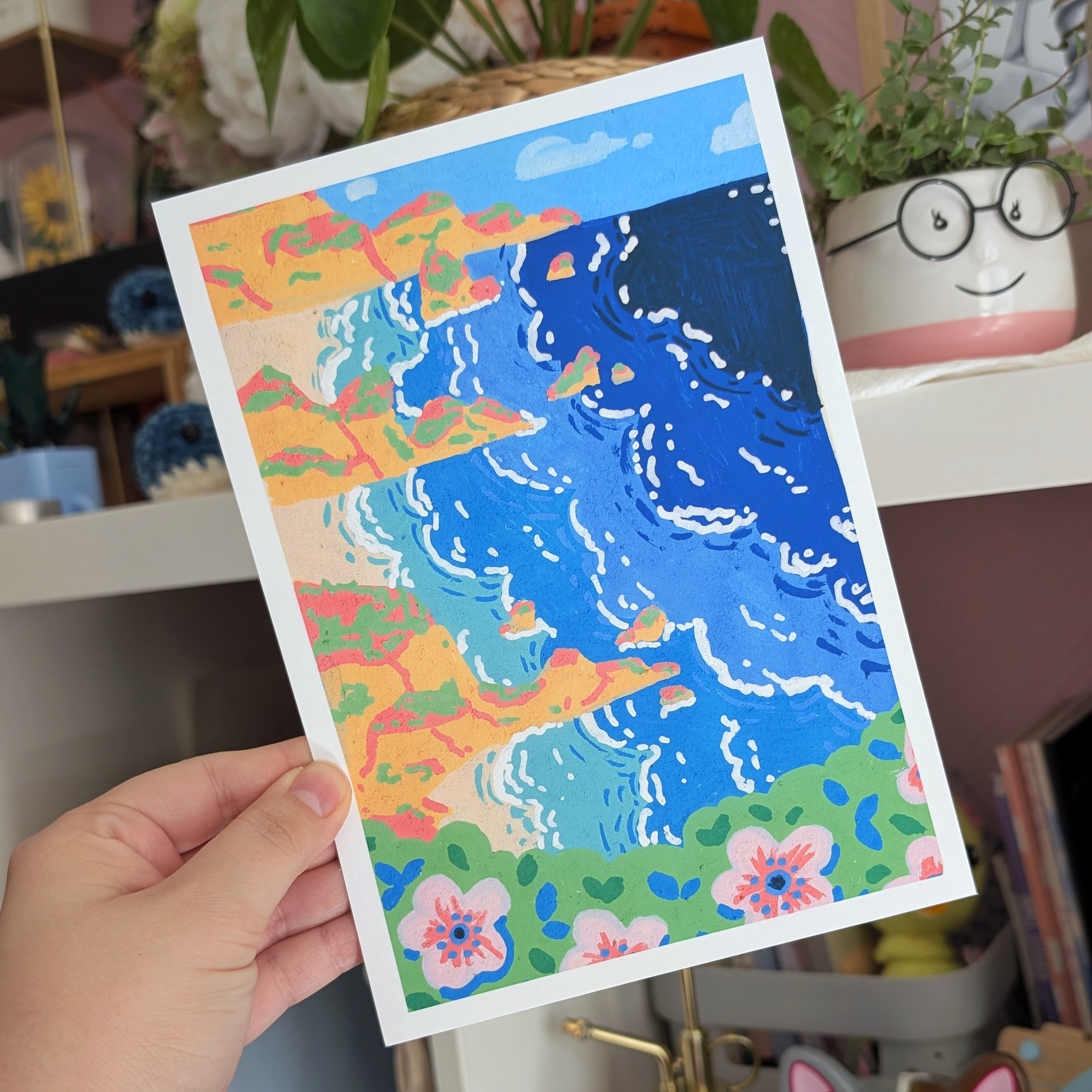 Print - Plage fleurie