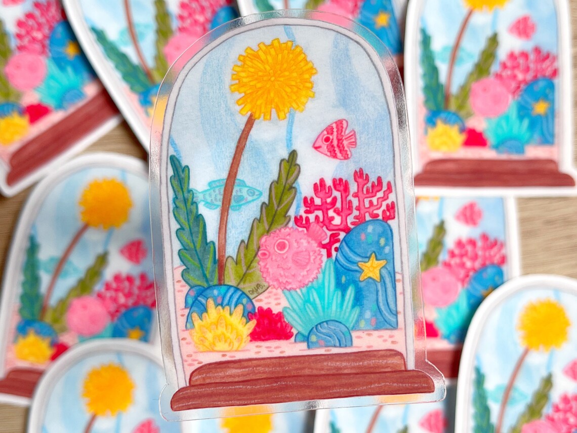 Sticker vinyle - Jardin d'eau
