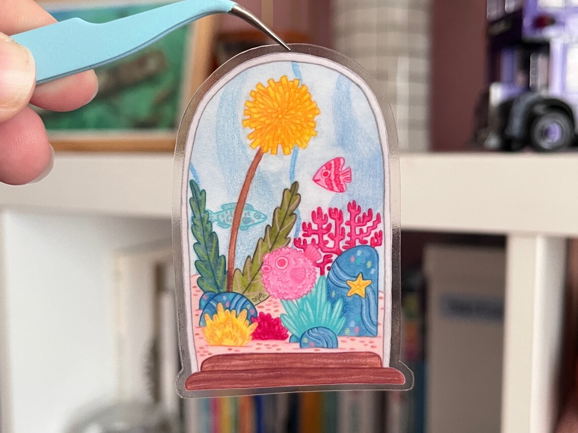 Sticker vinyle - Jardin d'eau